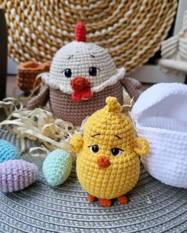 Handmade crochet Easter bunny toy